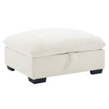 Corduroy Fabric Ottomans Footrest to Combine with 2 Seater Sofa, 3 Seater Sofa and 4 Seater Sofa, W714P183858