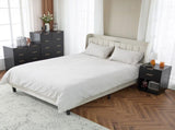 Black P2 Density Board Wavy Pattern Drawer Front 454070cm Two-Drawer Bedside Cabinet 75644100