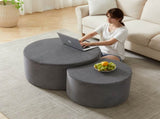 Nesting Coffee Table Set of 2,Upholstered Coffee Tables Set of 2 for Living Room, Modern Foam W834P326381