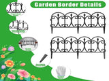 19.3FT Decorative Landscape Edging, 10 Panels Flexible Interlocking PP Lawn Border, Angle Adjustable 14308803