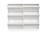 Modern Elegant Narrow Tipping Bucket Shoe Cabinet with 6 Flip Drawers, Space Saving Design, Cream N721P288699K