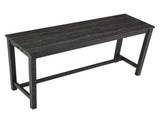 Bar Table Set with Power Outlet, Bar Table and Chairs Set, 4 Piece Dining Table Set, Industrial W487P339351