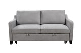 69"3 in 1 Convertible Queen Sleeper Sofa Bed, Modern Fabric Loveseat Futon Sofa Couch w/Pullout Bed, W1417132011