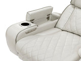 1pc Luxurious Power Reclining Loveseat w Center Console Adjustable Headrests Lights Storage Arms USB B011P609102