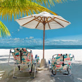 63*65*82cm Short Oxford Cloth Silver White Aluminum Tube Bearing 100kg Beach Chair Flamingo 74554603