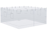 White 10' x 10' Canopy Screen Walls for Patio Party, Replacement Netting with 6 Service Windows 63171321