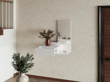 White Floating Vanity with Included Mirror B062P252163