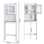 ZUN Modern Over The Toilet Space Saver Organization Wood Storage Cabinet for Home, Bathroom -White W40931565