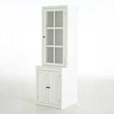 75.25'' Tall Display Cabinet with Single Tempered Glass Door, China Cabinet Hutch Cabinet with N845P279958W