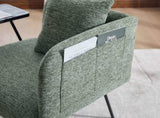 Leisure Chair, Lounge Relaxing Chair Small Table and Back Pillow, Modern Upholstered Chairs W395P453314