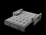 Modern 55.5" Pull Out Sleep Sofa Bed 2 Seater Loveseats Sofa Couch with side pockets, Adjsutable W119368697