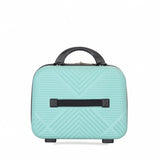 4-piece ABS lightweight suitcase, 14 inch makeup box, aircraft wheels LIGHT BLUE W284P149255