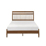 Transitional Design Full Platform Bed Chestnut Finish Wood Frame Bedroom Furniture 1pc Bed in a Box B011P207873