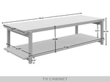 Rustic Metal TV Console for TVs up to 48", Light Oak 94803222