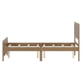 ZUN Wood Platform Bed Frame with Headboard, Mattress Foundation with Wood Slat Support, No Box Spring 99776256