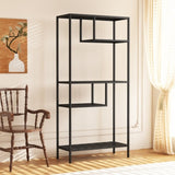 Modern Storage Shelf with 4 Compartments & Metal Legs, Freestanding Organizer,Book Display T2398P286673