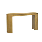 U_STYLE Curved Design Console Table with Unique Vertical Stripe Design ,Suitable for Living N711P205935N
