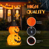 2pcs 3ft Halloween Collapsible Pumpkin Decorations 150 LED Lights 96752830