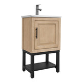 20" Small Bathroom Vanity with Sink & Hot and Cold Faucet, Freestanding Bathroom Cabinet with White W688P224410
