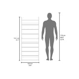 FM FURNITURE Oak Springs Tall Open Shoe Rack with Metal Rails and Multi-Tier Shelves, Wengue B128P301389