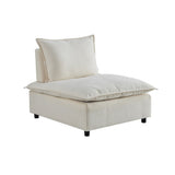 Modern Upholstered Chair Leisure Sofa Lounge Chair Removable Pillow - Armless Accent Chair for W1765P189711