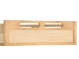 Queen Size Floor Platform Bed with Full-length Guardrails, Low Profile Queen Bed Frame, No Box W1580P438796