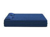 Modern Floor Sofa with 2 Pillows,Convertible Teddy Fabric Foam-Filled Sleeper Sofa Bed,15" Full Size 10423071