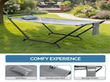 Freestanding Hammock with Stand, 600LBS Heavy Duty Outdoor Hammock Bed with Soft Pillow & Storage 52882641