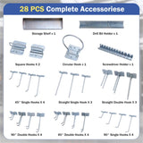 Navy Wall-Mounted Pegboard Wall Organizer Kit 4 ft.Metal Toolboard WALMART 34233608
