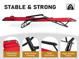Portable Dual Purposes Extendable Folding Reclining Chair Red 11154818