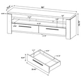 Weathered Grey 59-inch 2-Drawer TV Console B062P153850