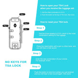 3 Piece Luggage Sets ABS Lightweight Suitcase with Two Hooks, Spinner Wheels, TSA Lock, 41310165