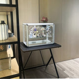 Tempered Glass Counter Top Display Showcase with Sliding Glass Door and Lock,Standard Aluminum W2221P201223