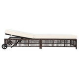 TREXM Outdoor Lounge, Patio Chaise Lounge with 5-Position Backrest, Rattan Outdoor Lounge N715P207900D