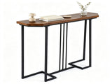 44in Modern Console Sofa Table, Waterproof Scratch-Resistant Top, Sturdy Metal Frame with Anti-Slip 70212505