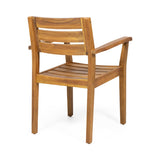 STAMFORD Dining Chairs Set of 2,Acacia Wood Patio Armchair,for Backyard, Poolside, Garden,Teak N762P251941A