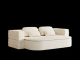75''2-in-1 Foldable Sofa,Convertible Sleeper Foam Sofa Bed with Multi Functional Blanket, Corduroy W834P317044