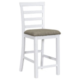 5-Piece Multi-Functional Rubber Wood Counter Height Dining Set with Padded Chairs and Integrated 9 61512091