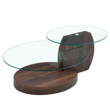 Modern Walnut Grain Double Layer Coffee Table - Versatile Design, Multiple Colors Available.Density 47578447