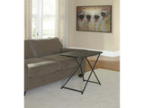 26" Adjustable Height Personal Folding Table, Black 46267964
