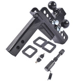Trailer Hitch 2" Receiver 2" and 2-5 /16" Ball Fit for ATVS RVS Carbon Steel 74257488