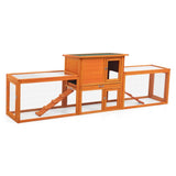 ZUN Large three box rabbit cage,for Indoor and Outdoor Use, orange W2181P163957