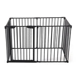 ZUN 146" Extra Wide Baby Gate, 6-Panel Baby Pet Playpen, Fireplace Safety Fence, Foldable Barrier Gate, W2181P160610