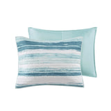 6 Piece Printed Quilt Set with Throw Pillows Aqua King/Cal King B03597638