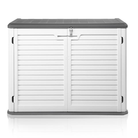 ZUN Outdoor Storage Shed, 34 Cu Ft Horizontal Outdoor Storage Cabinet, Lockable Outdoor Storage Box for 04808708