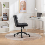 ZUN Bizerte Adjustable Swivel Criss-Cross Chair, Wide Seat/ Office Chair /Vanity Chair, Black T2574P181617