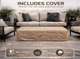 56" Propane Fire Pit, Rectangular Outdoor Gas Fire Pit 50,000 BTU, Modern Minimalist Fire W5727P464547