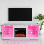 ZUN Fireplace TV Stand With 18 Inch Electric Fireplace Heater,Modern Entertainment Center for TVs up to W1625P152180