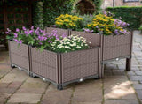 31.5x31.5x19.6in Raised Garden Beds Outdoor, Polypropylene Planter Boxes Outdoor for Vegetables, W3101P314584