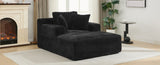 Full- compressed Chaise Lounge Sofa Bed 48.8" Upholstered Sofa Couch with Removable Pillows, Modern N719P288545B